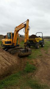 Soccer pitch construction 1196